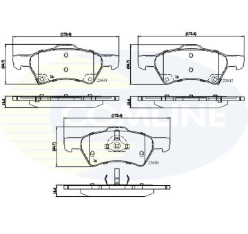 Sada brzdových platničiek kotúčovej brzdy COMLINE CBP31163