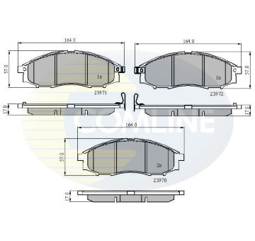 Sada brzdových platničiek kotúčovej brzdy COMLINE CBP31193