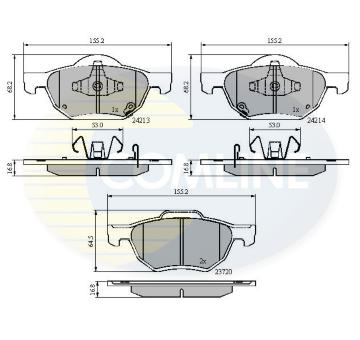 Sada brzdových platničiek kotúčovej brzdy COMLINE CBP31195