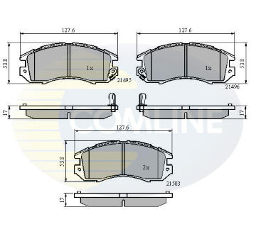 Sada brzdových platničiek kotúčovej brzdy COMLINE CBP3127