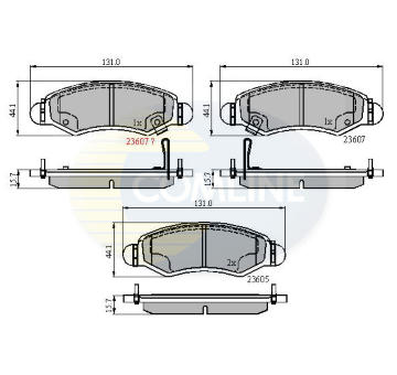Sada brzdových platničiek kotúčovej brzdy COMLINE CBP31297