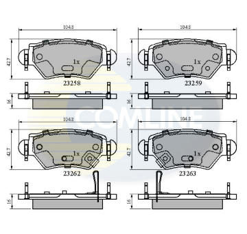 Sada brzdových platničiek kotúčovej brzdy COMLINE CBP31504