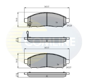 Sada brzdových platničiek kotúčovej brzdy COMLINE CBP31520