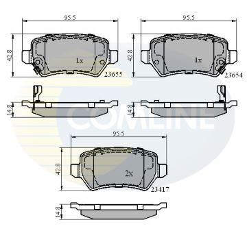 Sada brzdových platničiek kotúčovej brzdy COMLINE CBP31551