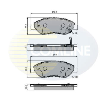 Sada brzdových platničiek kotúčovej brzdy COMLINE CBP31638