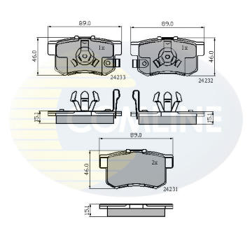 Sada brzdových platničiek kotúčovej brzdy COMLINE CBP31736