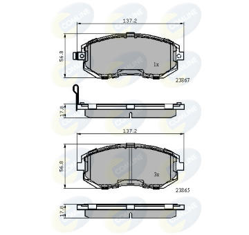 Sada brzdových platničiek kotúčovej brzdy COMLINE CBP31760