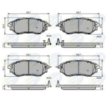 Sada brzdových platničiek kotúčovej brzdy COMLINE CBP31762