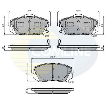 Sada brzdových platničiek kotúčovej brzdy COMLINE CBP31768