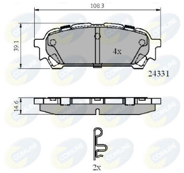 Sada brzdových platničiek kotúčovej brzdy COMLINE CBP31775