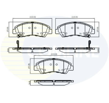 Sada brzdových platničiek kotúčovej brzdy COMLINE CBP32230
