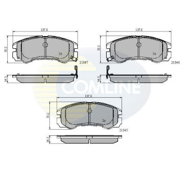 Sada brzdových platničiek kotúčovej brzdy COMLINE CBP3229