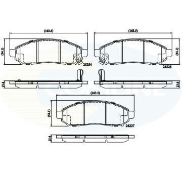 Sada brzdových platničiek kotúčovej brzdy COMLINE CBP32336