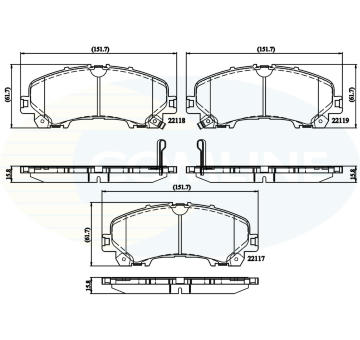 Sada brzdových platničiek kotúčovej brzdy COMLINE CBP32337