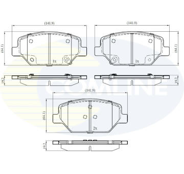 Sada brzdových platničiek kotúčovej brzdy COMLINE CBP32371