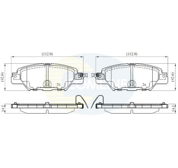 Sada brzdových platničiek kotúčovej brzdy COMLINE CBP32416
