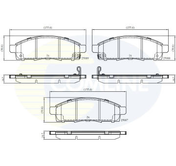 Sada brzdových platničiek kotúčovej brzdy COMLINE CBP32427