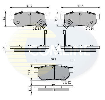 Sada brzdových platničiek kotúčovej brzdy COMLINE CBP3242