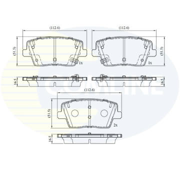 Sada brzdových platničiek kotúčovej brzdy COMLINE CBP32758