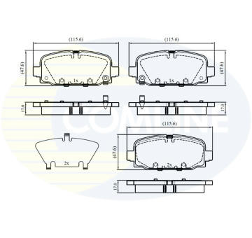 Sada brzdových platničiek kotúčovej brzdy COMLINE CBP32860