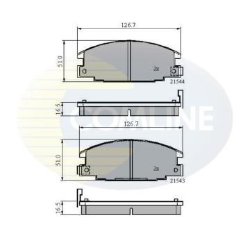 Sada brzdových platničiek kotúčovej brzdy COMLINE CBP3322