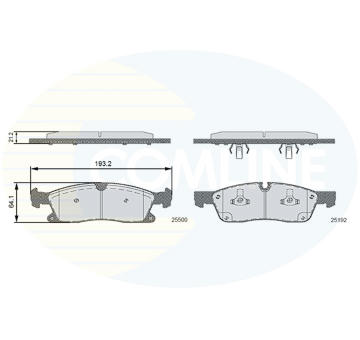 Sada brzdových platničiek kotúčovej brzdy COMLINE CBP36133