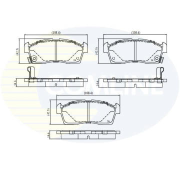 Sada brzdových platničiek kotúčovej brzdy COMLINE CBP3793