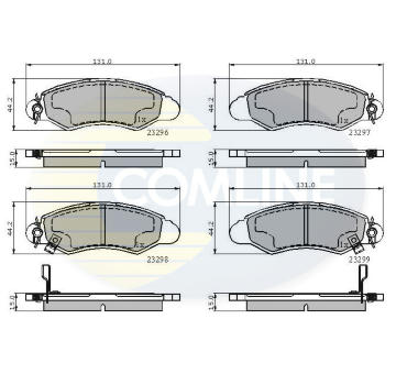 Sada brzdových platničiek kotúčovej brzdy COMLINE CBP3814