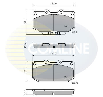 Sada brzdových platničiek kotúčovej brzdy COMLINE CBP3829