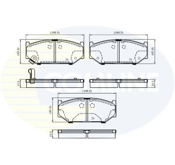 Sada brzdových platničiek kotúčovej brzdy COMLINE CBP3998