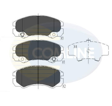 Sada brzdových platničiek kotúčovej brzdy COMLINE CBP41241