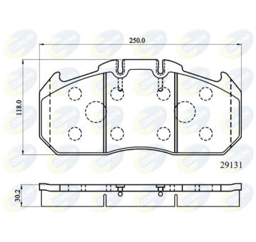 Sada brzdových platničiek kotúčovej brzdy COMLINE CBP9058MK