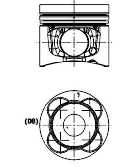 Píst KOLBENSCHMIDT 40476600