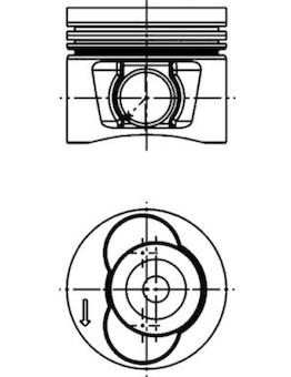 Píst KOLBENSCHMIDT 40715610