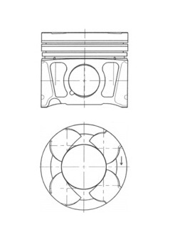 Píst KOLBENSCHMIDT 41070600