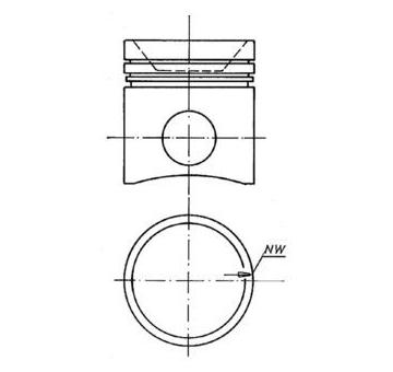 Píst KOLBENSCHMIDT 90256600