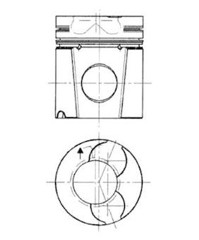Píst KOLBENSCHMIDT 92128600