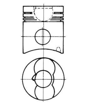 Píst KOLBENSCHMIDT 93274600