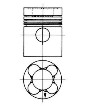 Píst KOLBENSCHMIDT 93568600