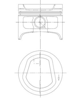 Píst KOLBENSCHMIDT 94553620