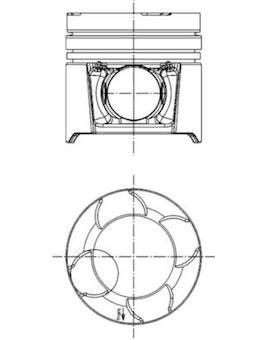 Píst KOLBENSCHMIDT 97458602