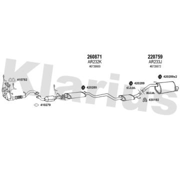Výfukový systém KLARIUS 030296E
