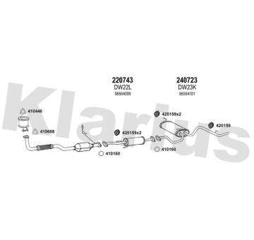 Výfukový systém KLARIUS 310063E