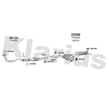 Výfukový systém KLARIUS 330363E