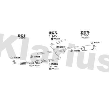 Výfukový systém KLARIUS 330868E