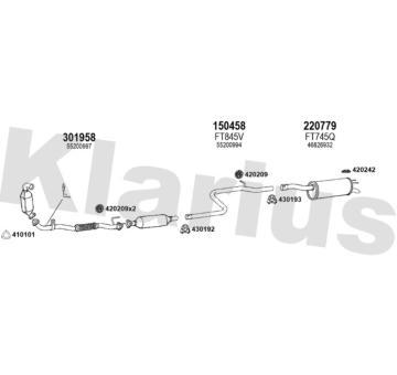 Výfukový systém KLARIUS 331140E