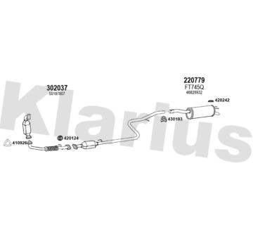 Výfukový systém KLARIUS 331147E