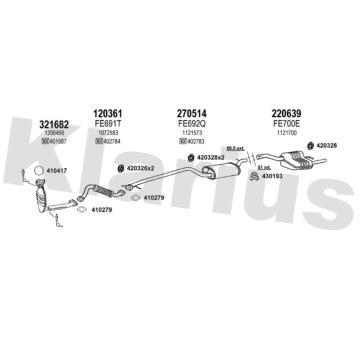 Výfukový systém KLARIUS 361694E