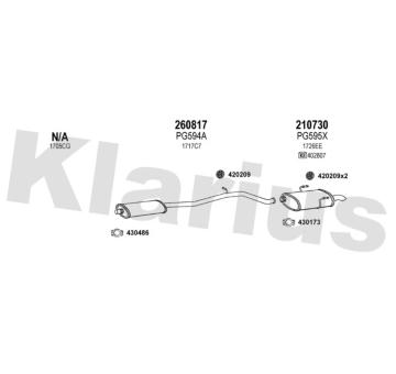 Výfukový systém KLARIUS 630717E