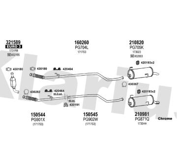 Výfukový systém KLARIUS 631729E